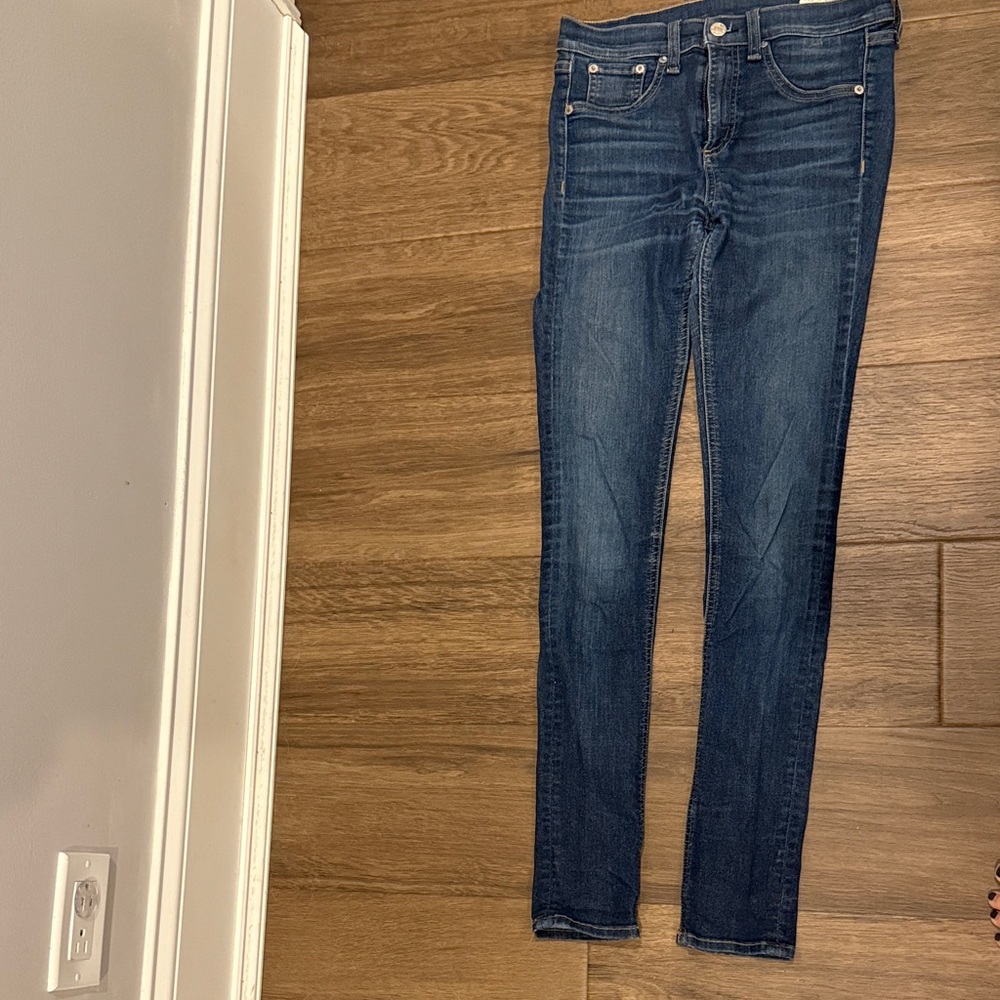 rag & bone Dark Blue 10 Inch Skinny Jeans